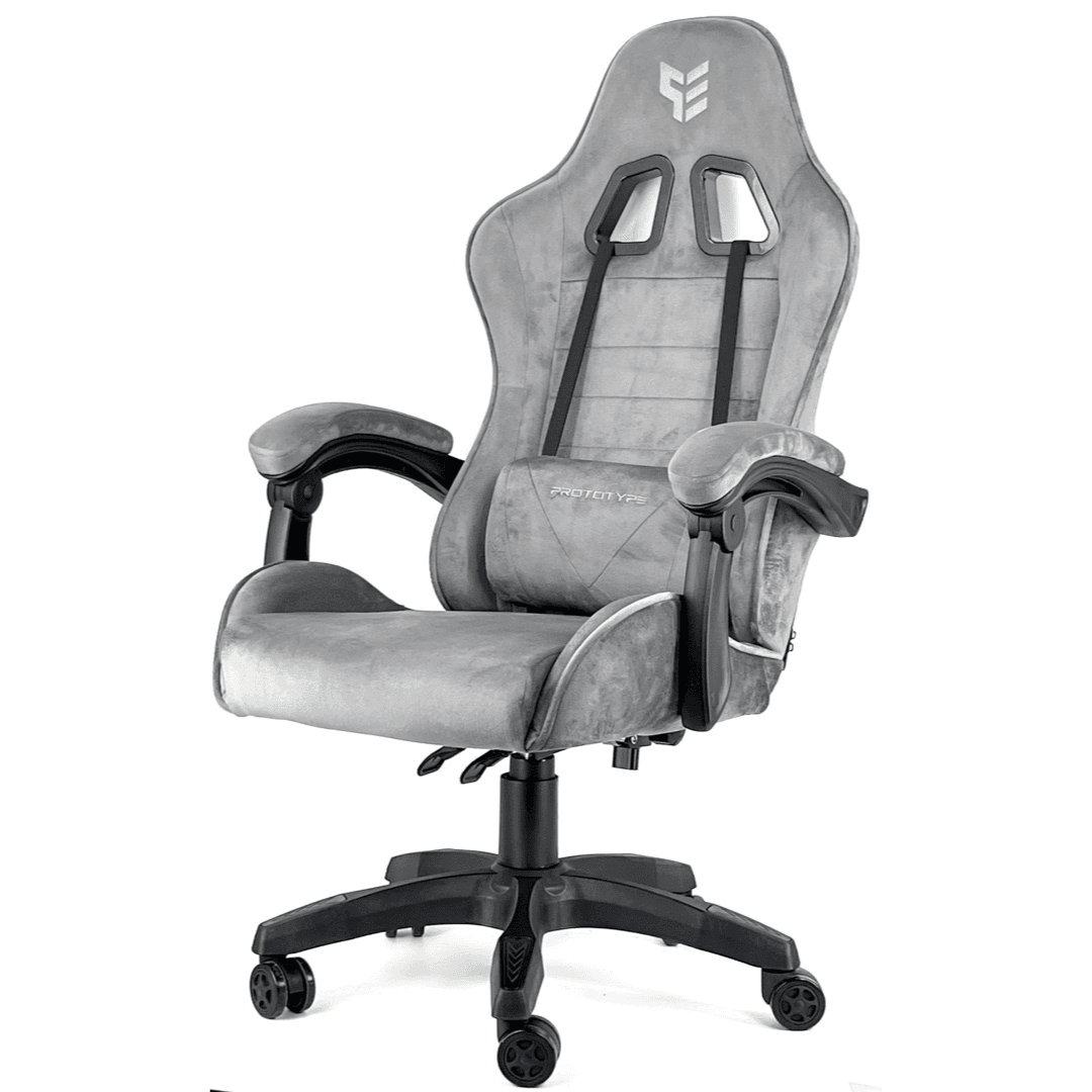 Fotel obrotowy gamingowy GREY ALCANTARA