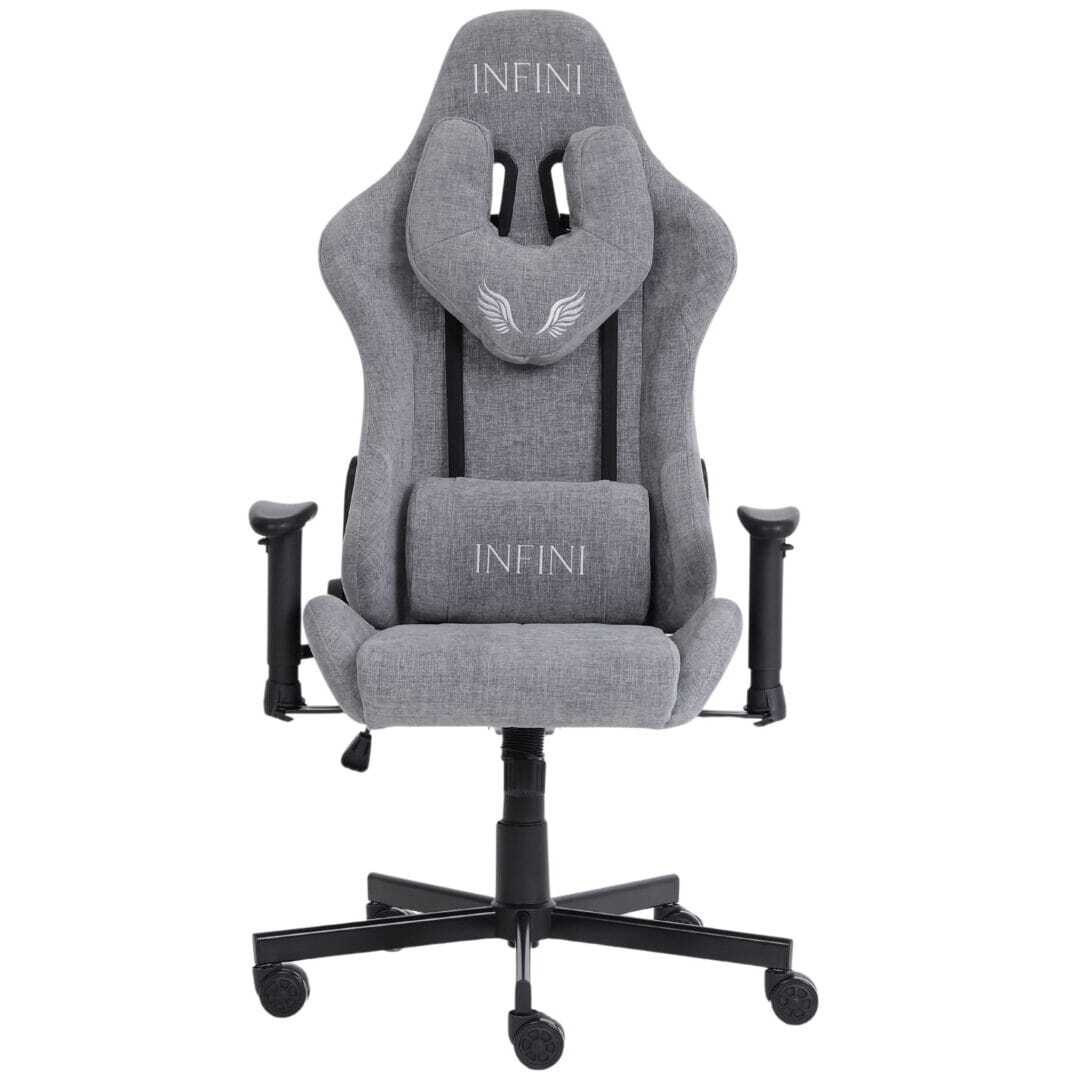 fotel gamingowy jasno-szary