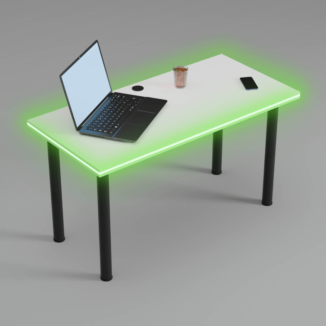 Biurko Gamingowe MARCO ONE FULL LED BIAŁE