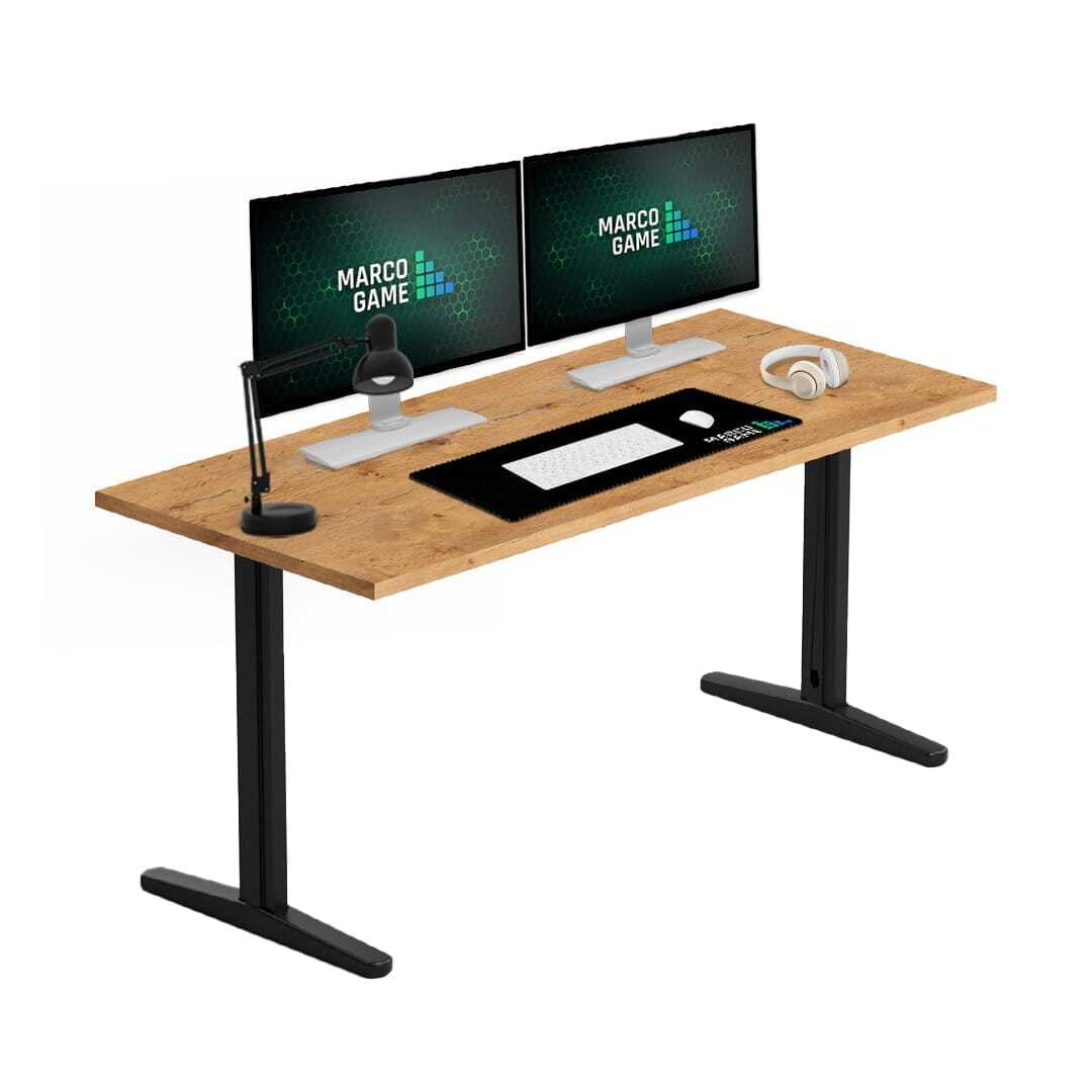 Biurko 200x80cm MG HYPE na stelażu z miejscem na kable