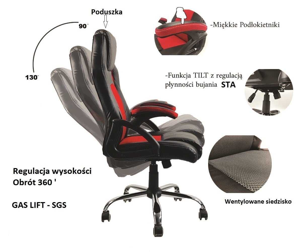 fotel gamingowy niebiesko czarny6