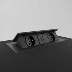 Multiport 2x230V 2xUSB wbudowany w biurko