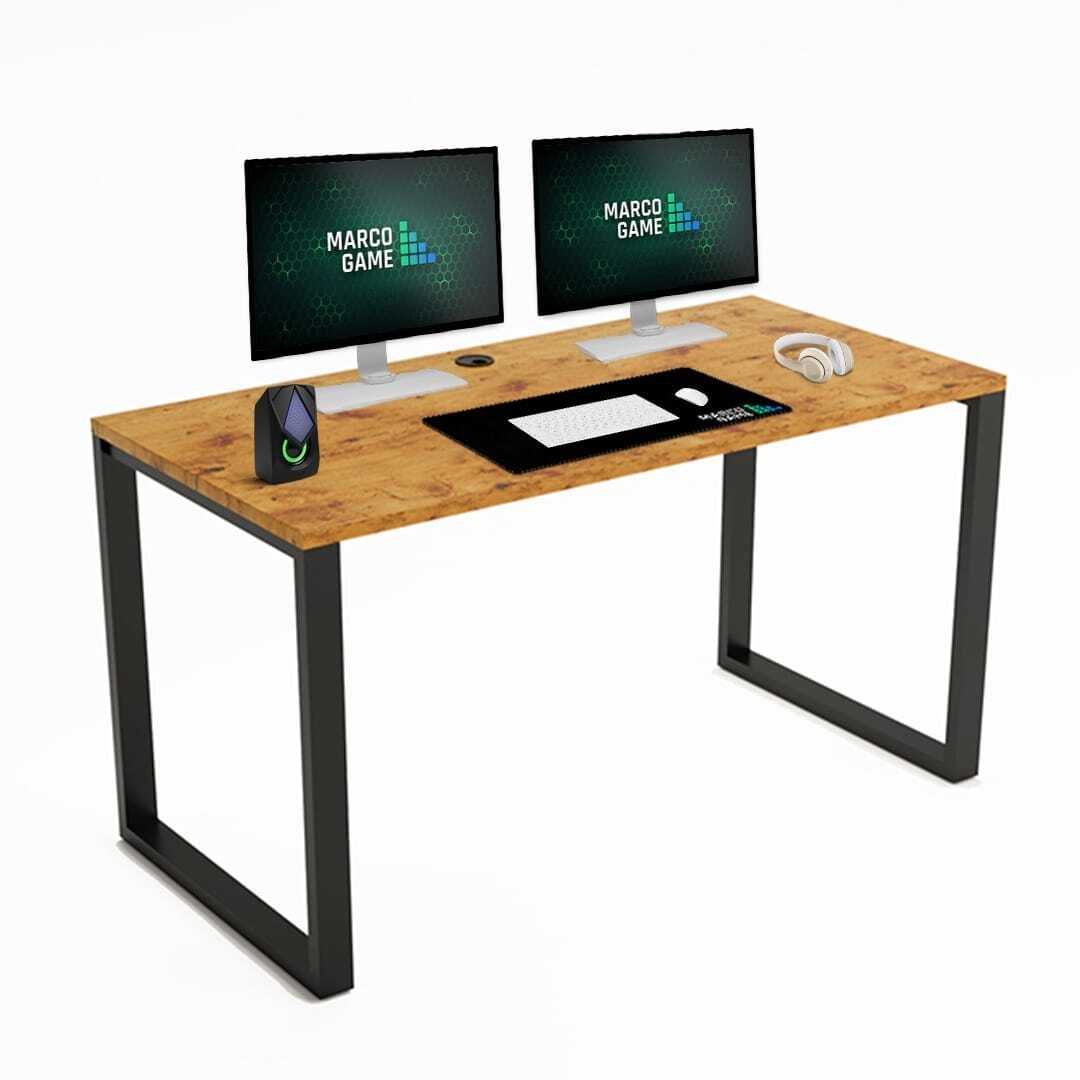 biurko dąb lancelot 2 monitory